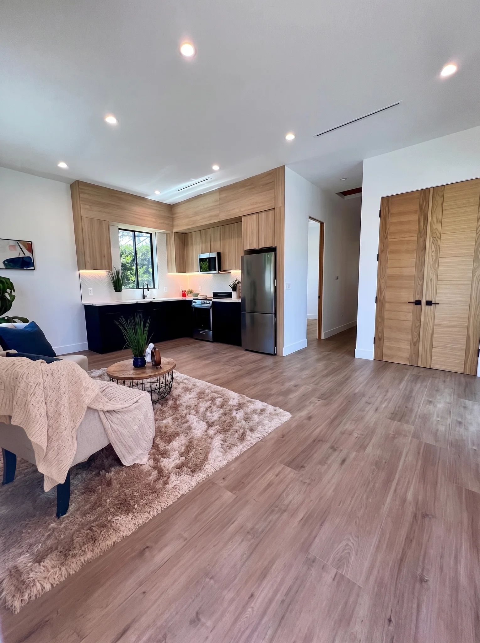 A finished ADU great room — the choices that make it yours